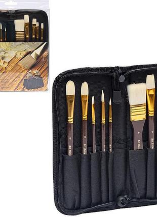 Набор кистей для рисования маслом из синтетической щетины 10 шт