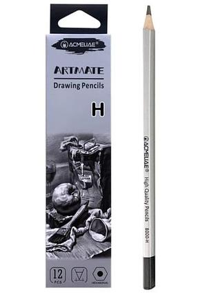 Олівці чорнографітні h artmate acmeliae 12шт