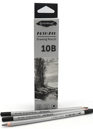 Олівці чорнографітні 10в artmate acmeliae 12шт