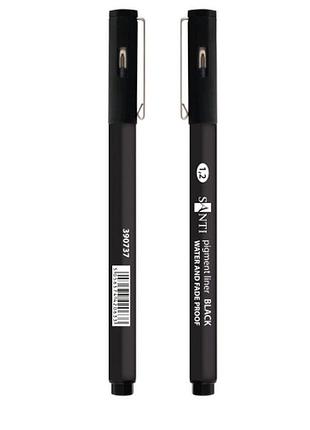Линер santi 1,2 мм черный пигментный