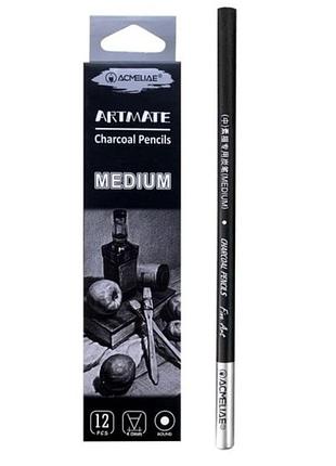 Олівці вугільні medium artmate acmeliae 12шт