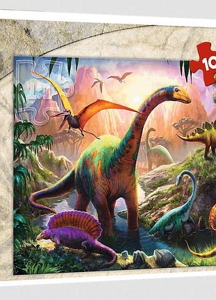 Пазл світ динозаврів 100 елементів trefl 16277