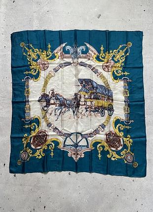 Шовкова хустка vintage silk theme scarf messageries royales