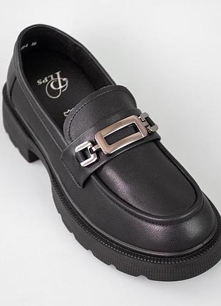 Лофери жіночі шкіра 594103 чорні