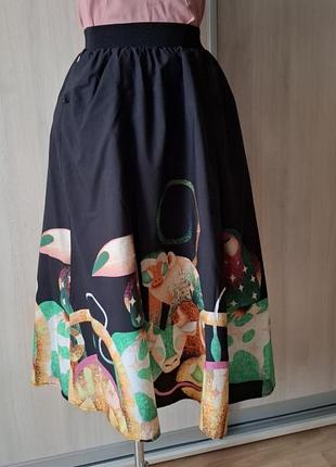 Юбка миди хлопковая