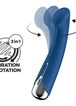 Вібратор з ротацією satisfyer spinning g-spot 1 blue love&gifts
