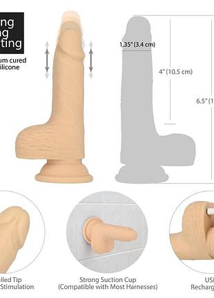 Фаллоимитатор-пульсатор naked addiction 6.5 thrusting dong with remote love&gifts 4
