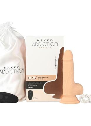 Фаллоимитатор-пульсатор naked addiction 6.5 thrusting dong with remote love&gifts 8