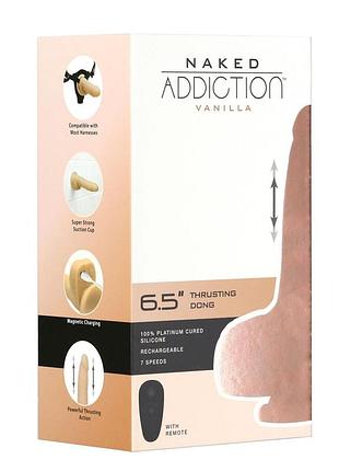 Фаллоимитатор-пульсатор naked addiction 6.5 thrusting dong with remote love&gifts 9