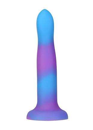 Светящийся в темноте фаллоимитатор addiction rave 8 dildo blue purple love&gifts 3
