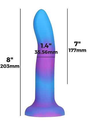 Светящийся в темноте фаллоимитатор addiction rave 8 dildo blue purple love&gifts 4