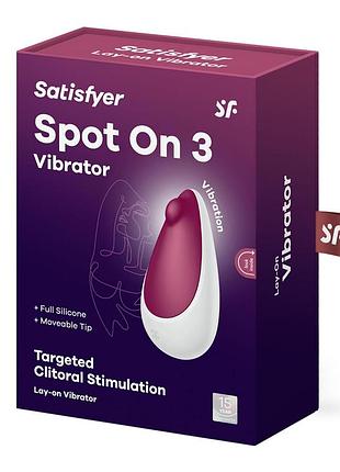 Кліторальний вібратор satisfyer spot on 3 червоний 5