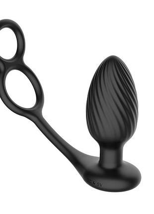 Анальна вібропробка nexus tornado cock and ball ring