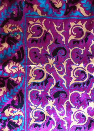 Причудливо-изысканный платочек-гаврош из матового тонкого шелка. индия.5 фото