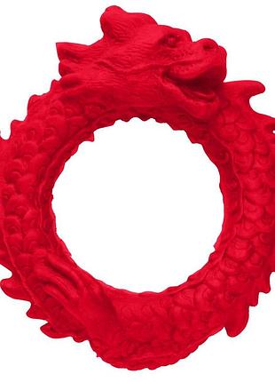 Эрекционное кольцо creature cocks rise of the dragon silicone penis ring - red