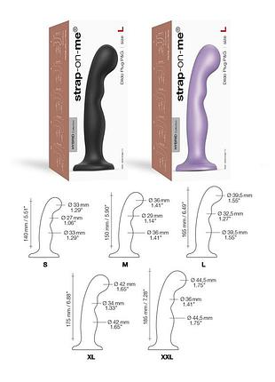 Насадка для страпона strap-on-me p&g black l 4