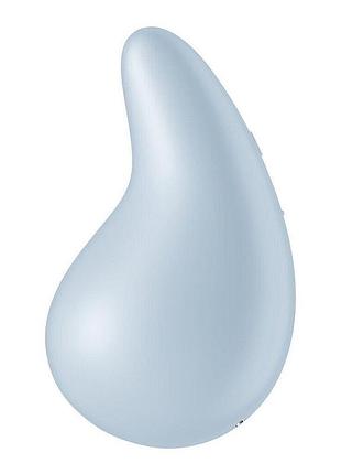 Вибратор для клиторальной стимуляции в виде капли satisfyer dew drop голубой 5
