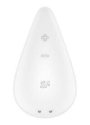 Вібратор для кліторальної стимуляції у вигляді краплі satisfyer dew drop білий 2