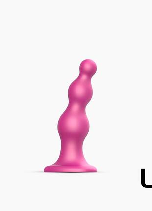 Насадка для страпона strap-on-me beads framboise metallic l