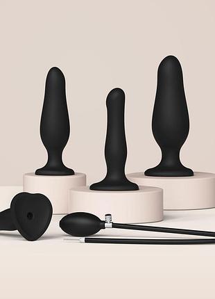 Надувной фаллоимитатор strap-on-me inflatable dildo plug noir love&gifts 4