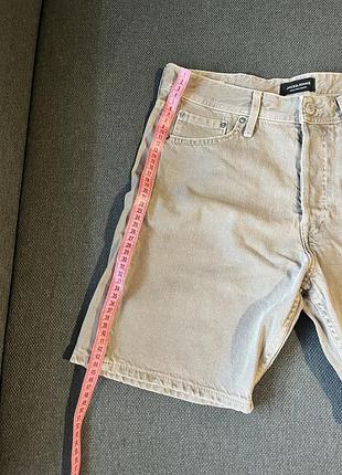 Джинсові шорти бежевого кольору 5