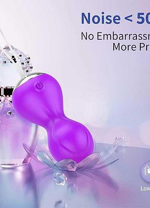 Вагінальні кульки кегеля з вібрацією 12 режимів фіолетовий