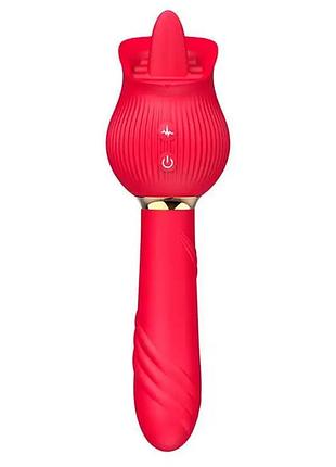 Двосторонній вібратор із язиком для клітора та точки g 24 режими вібратори — вібратори