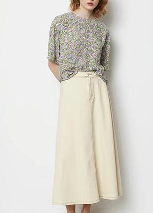 Marc o'polo актуальная юбка макси деним хлопок  лиоцелл