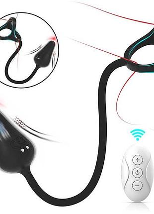 Вибро массажер простаты funtasmo с эрекционным кольцом и пультом д/у