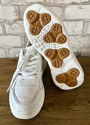 Оригінал! нові шикарні білі жіночі кросівки з натуральної шкіри geox nebula 2.0 x, 37-37.5 р., 23,7-24 см, італія 🇮🇹