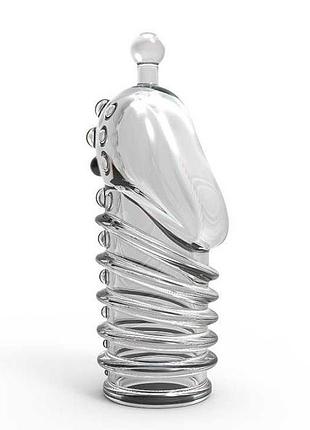 Эргономичная насадка для интенсификации ощущений 10 см прозрачный k0719-2