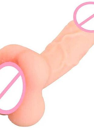 Насадка удлиняющая на пенис реалистичная силиконовая 170 мм 40 мм черная 2 в 1