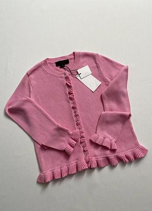 Рожевий кардіган/кофта з рюшами зара/zara