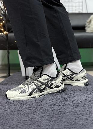 Термо кроссовки asics gel kahana 8, светлые (осень-зима)