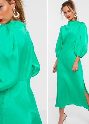 Сукня міді максі яскравого зеленого кольору