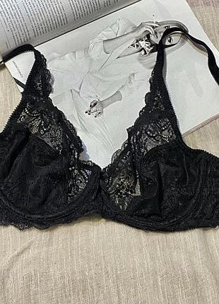 Bodywear восхитительный черный бюст на косточках с кружевом