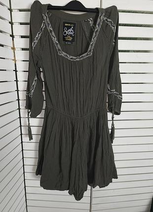 Super dry, s сукня віскоза з вишивкою