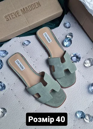 Steve madden оригінал замшеві оливкові сандалії