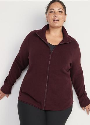 Бордовый флисовый пуловер old navy,s 3