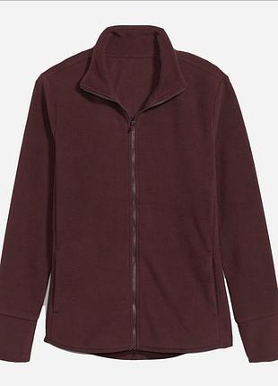 Бордовый флисовый пуловер old navy,s 2