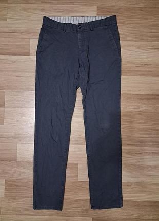 Брюки штани чоловічі сині slim massimo dutti, розмір m