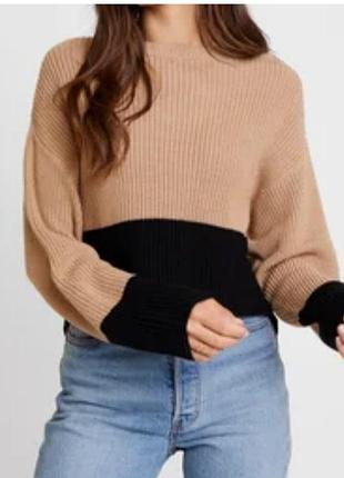 Джемпер двухцветный oversize