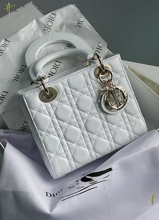 Сумка small lady my abcdior диор bag white