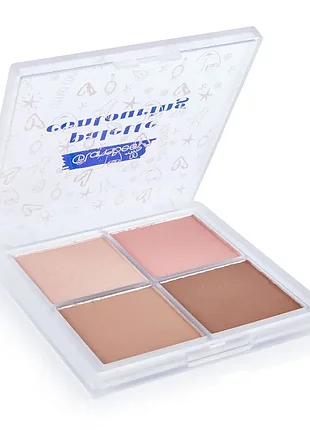Палетка для контурингу обличчя glambee pallete contouring тон 02, 14 г