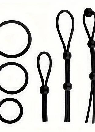 Эрекционные кольца лассо в наборе, набор эрекционных колец для пениса,эрекционные кольца для секса