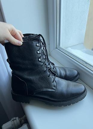 Жіночі черевики geox hoara чорні, натуральна шкіра