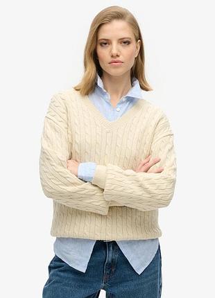Пуловер кремового цвета
