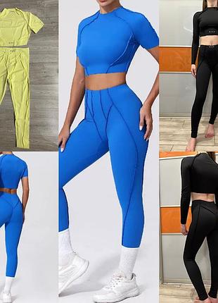 Безшовний костюм для йоги фітнесу с,м