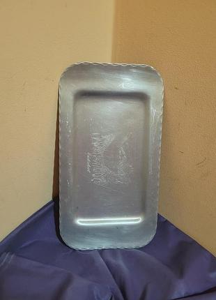 Колекційний вінтажний піднос із кованого алюмінію (hand hammered aluminum tray)
