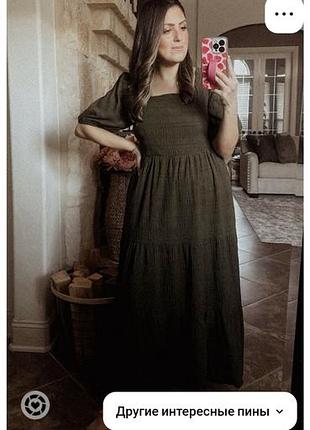 Ярусное с объемными рукавами платье 👗 большого размера